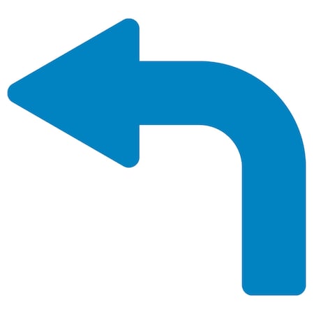 Identity Group 90 Degree Left Arrow, Blue, 15" 8612BL